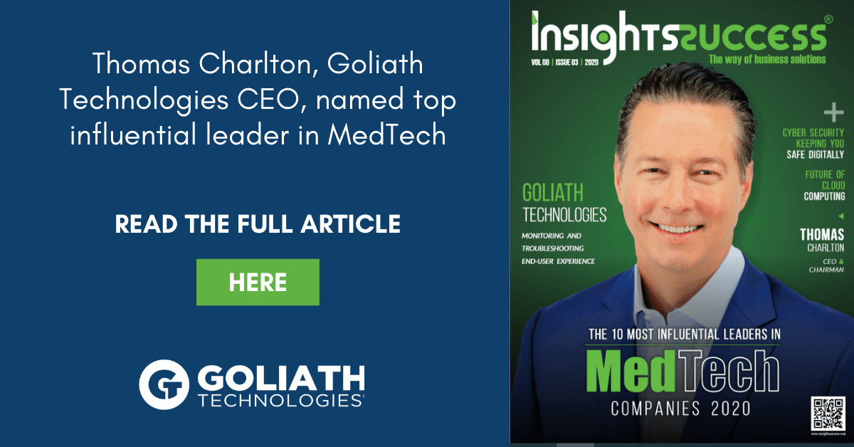 Goliath Technologies’ CEO Thomas Charlton Recognized as Top Influential