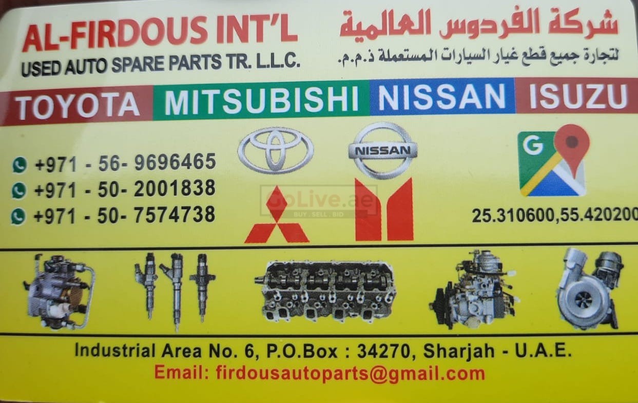 FIRDOUS INT’L USED NISSAN,ISUZU TOYOTA AUTO SPARE PARTS TR. (Used auto