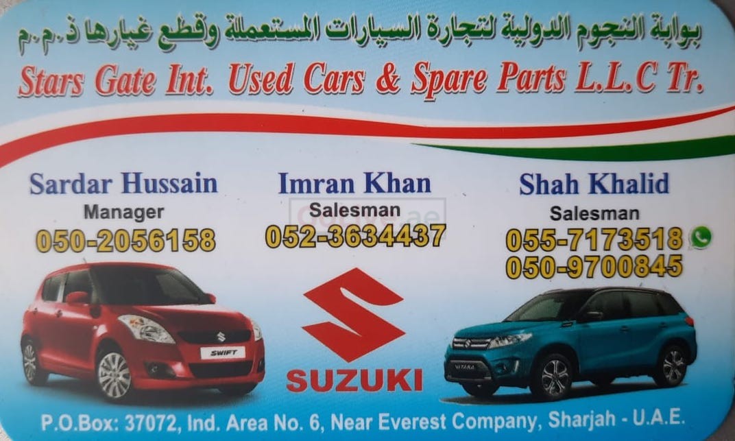 STAR GATE INT.USED SUZUKI CARS & SPARE PARTS TR. (Used auto parts