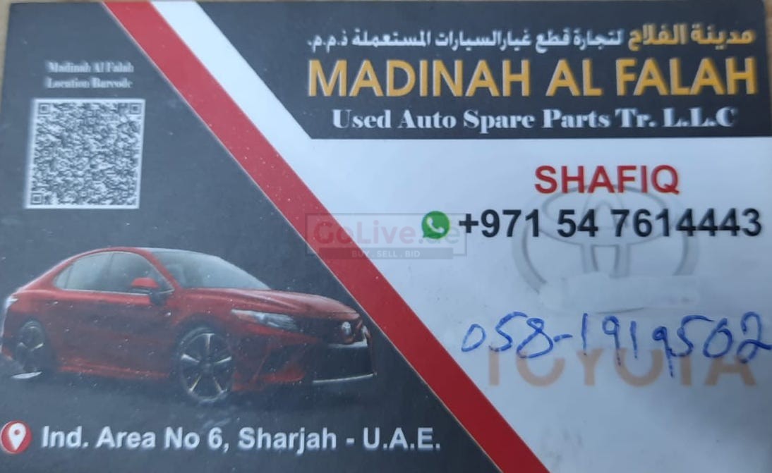MADINAH AL FALAH USED TOYOTA AUTO SPARE PARTS TR. (Used auto parts