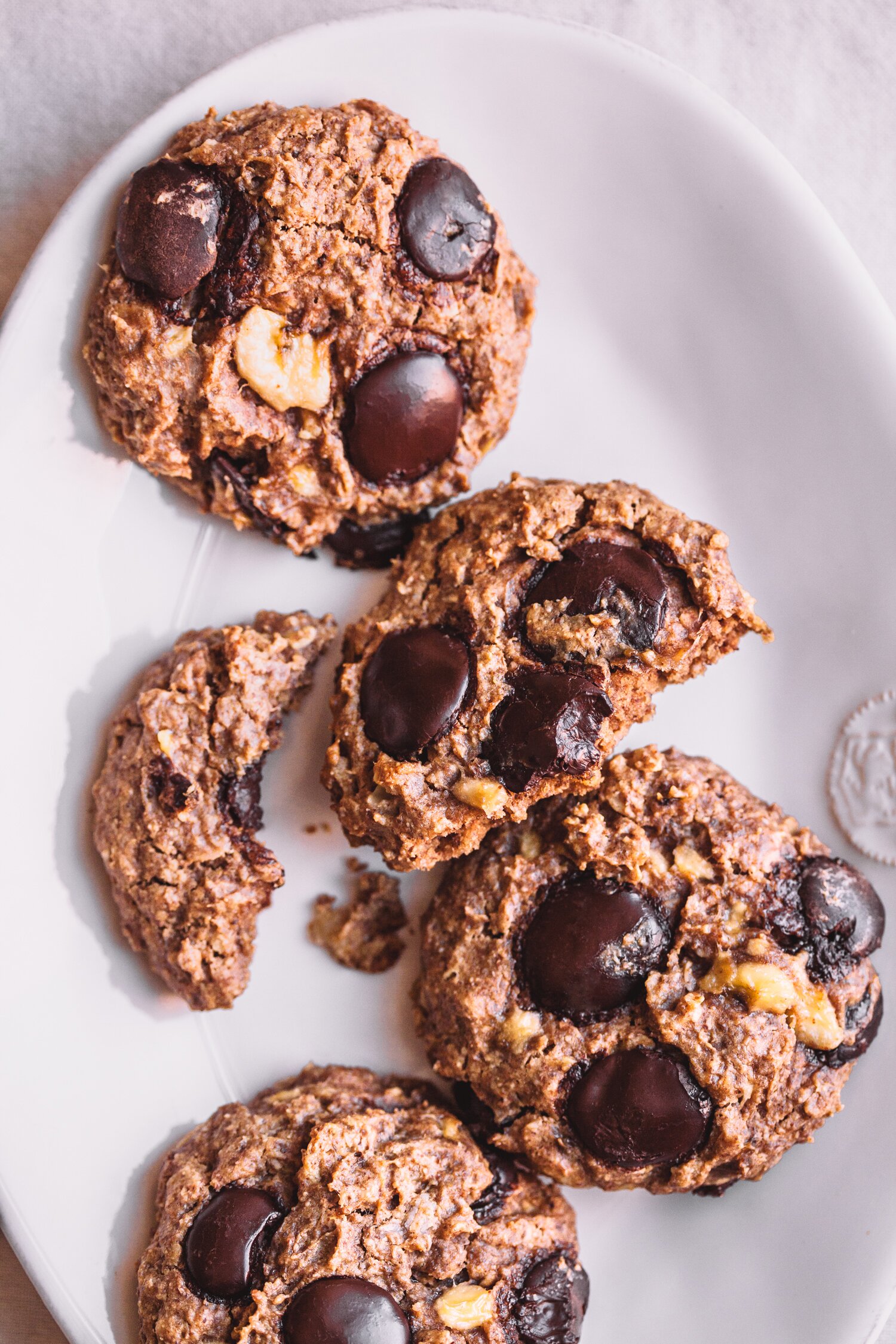Chunky Monkey Cookies, Vegan and GlutenFree Golubka Kitchen