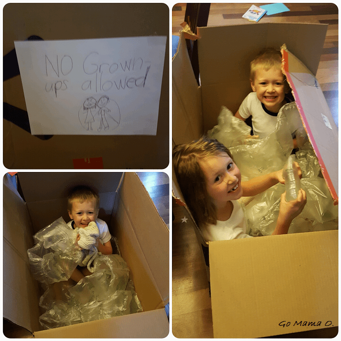 Silent Sunday Cardboard Box = a Great Toy go mama o.