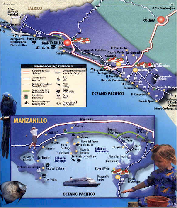 Manzanillo Bay Mexico Map manareamap