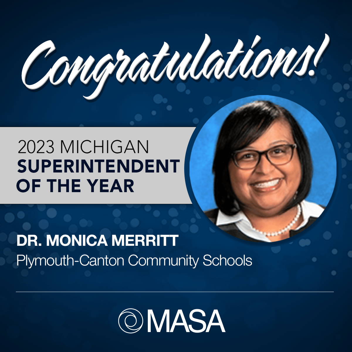 PlymouthCanton’s Dr. Monica Merritt Named 2023 Michigan Superintendent