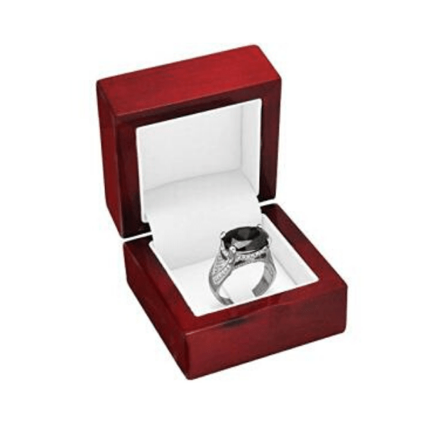 Rose Wood Clip Ring Box Miller's Jewelry Supply