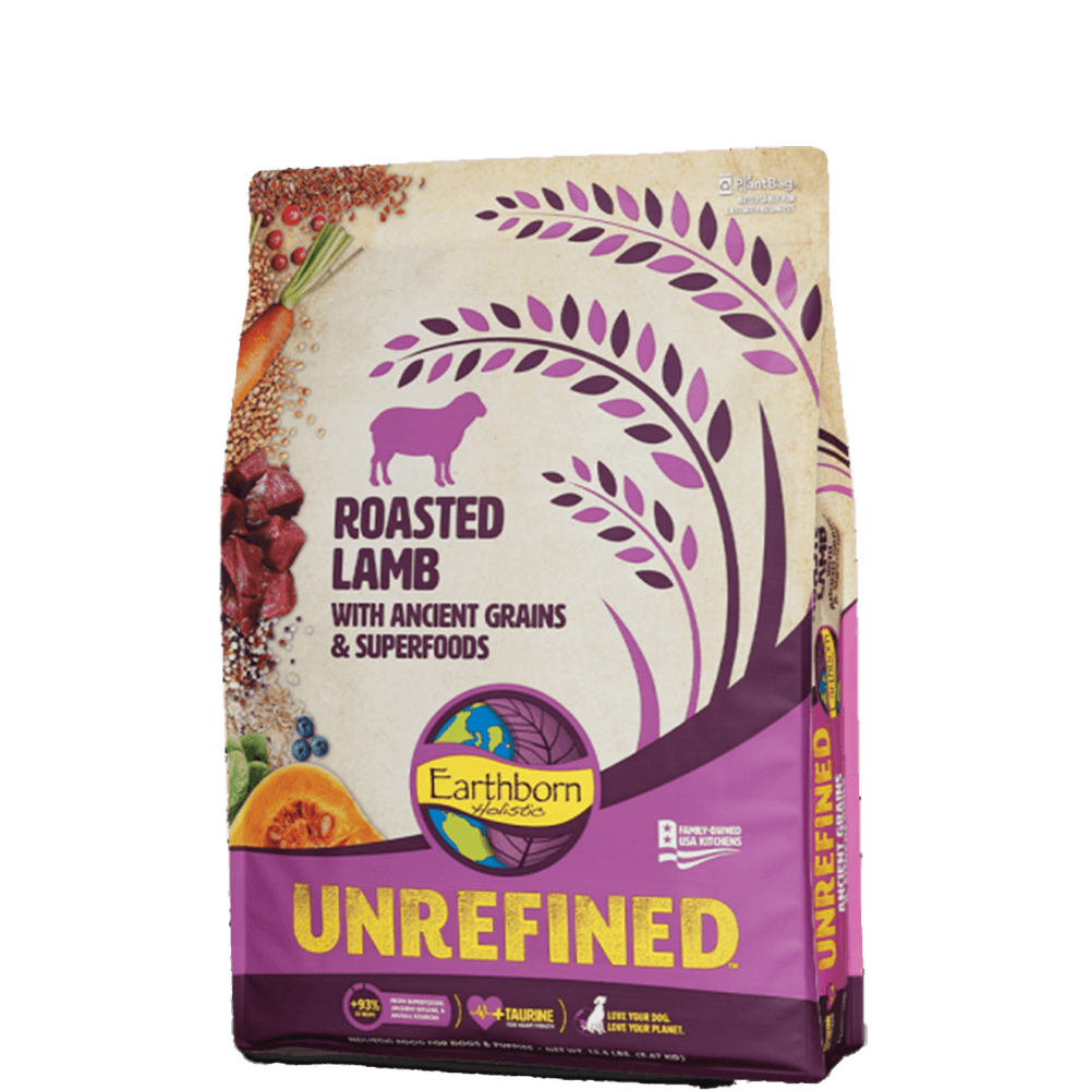 Earthborn Holistic Unrefined Roasted Lamb Dry Dog Food 25lb GoMyPuppy