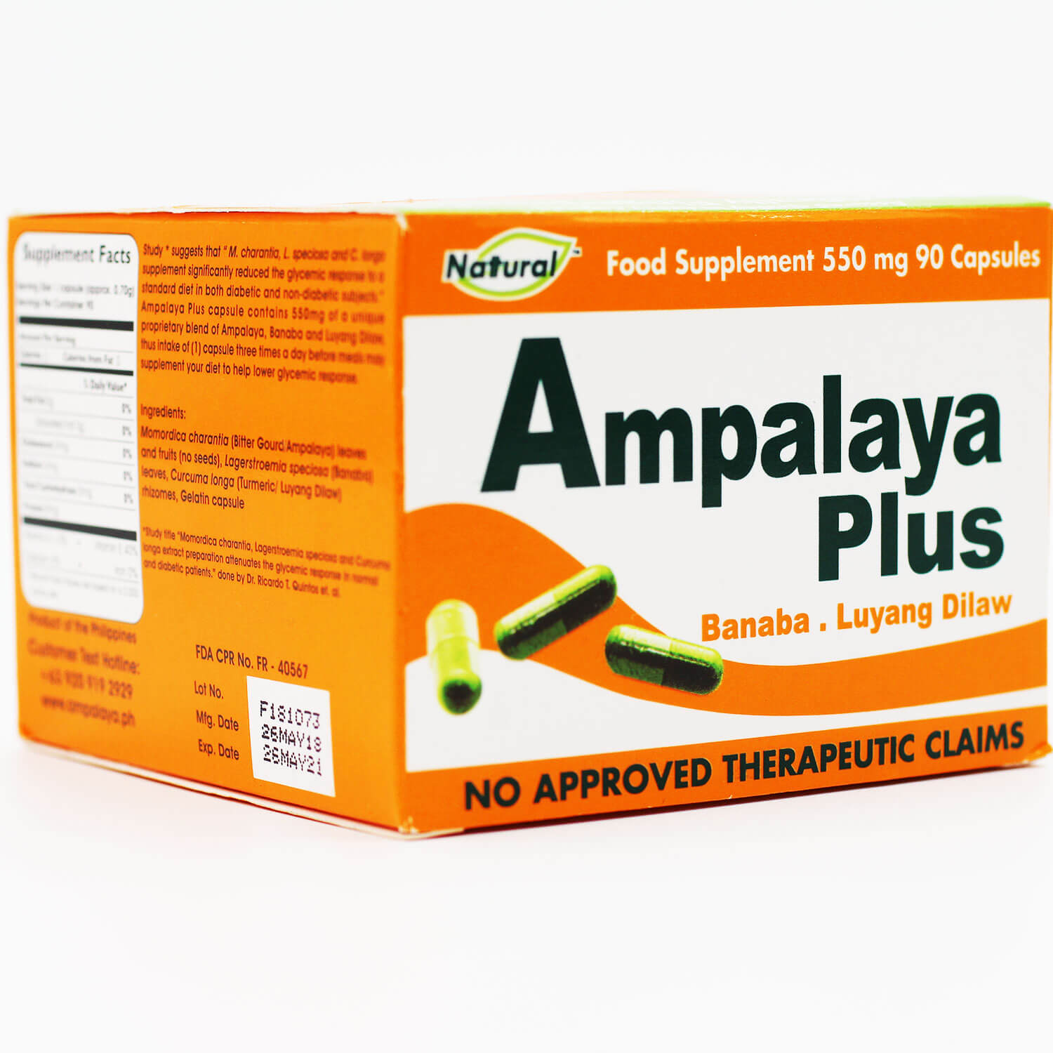 Ampalaya Plus Go Natural Herbal Health Supplement Nattural Quality