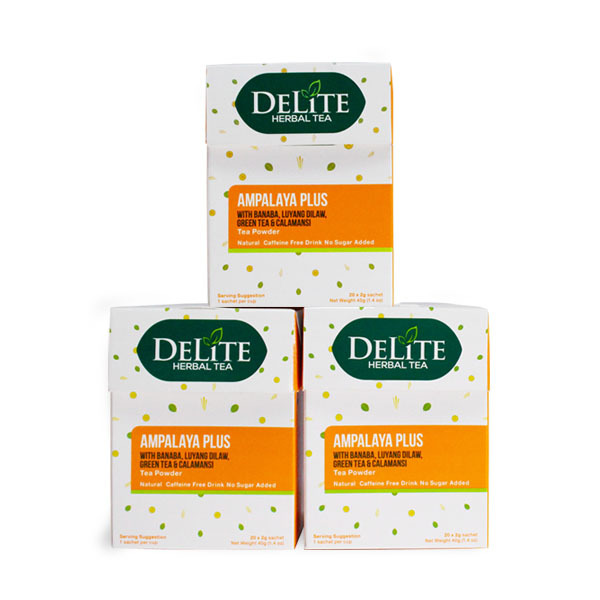 Delite Herbal Tea Ampalaya Plus Bundle (3 Boxes) Go Natural Herbal