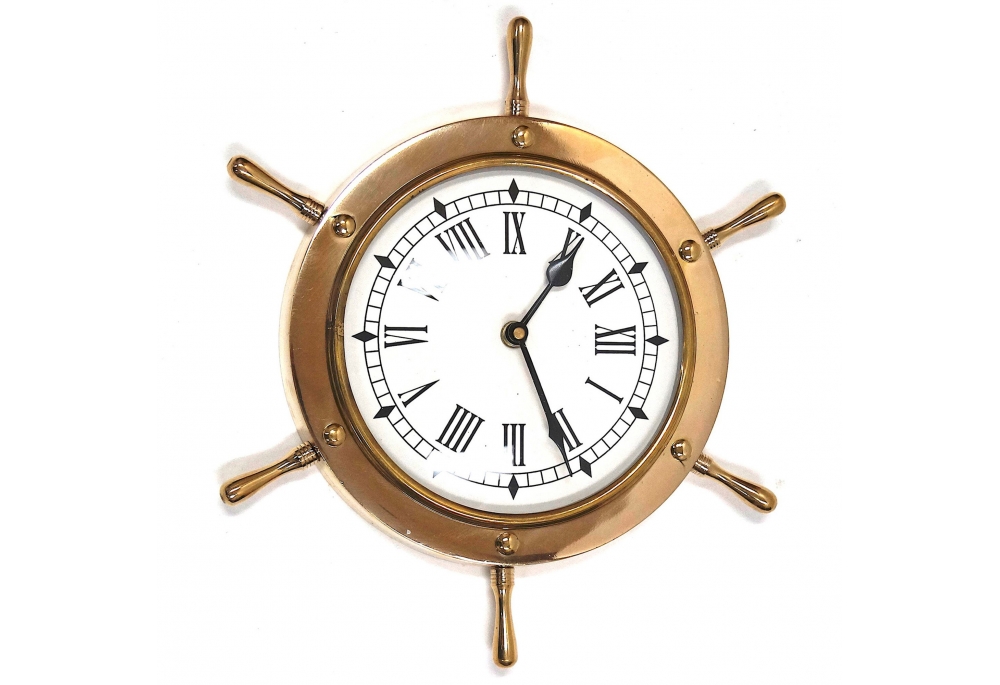 Brass Ship Wheel Clock