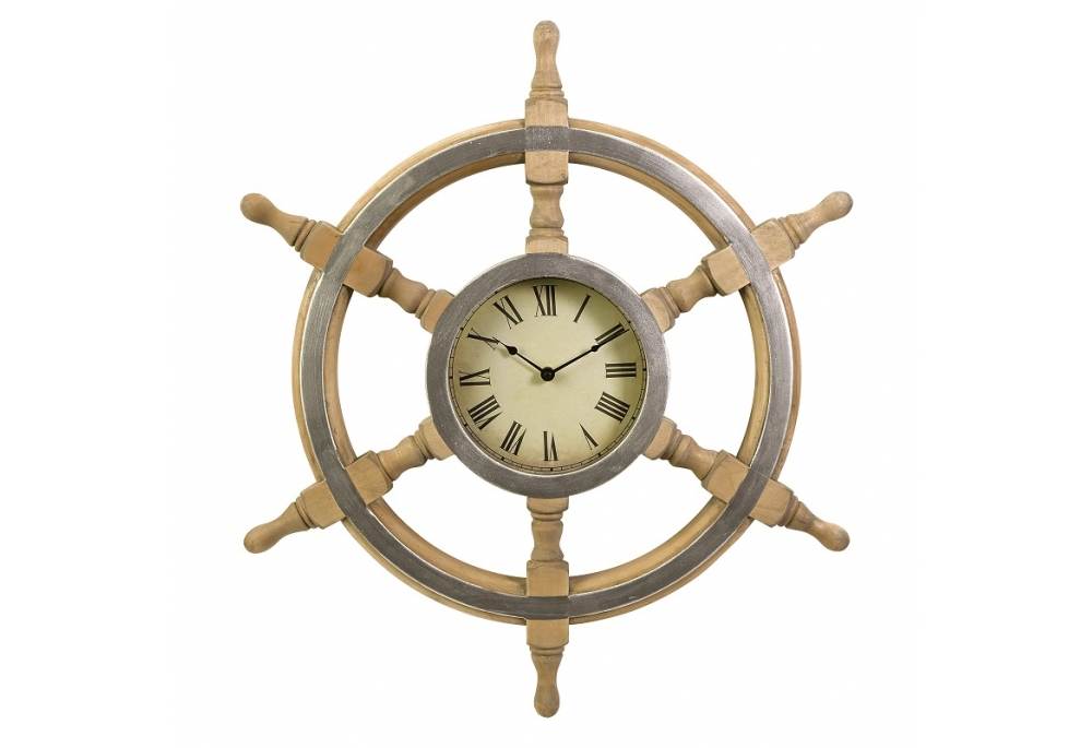 Ship Wheel Wall Clock Nautical Wall Decor