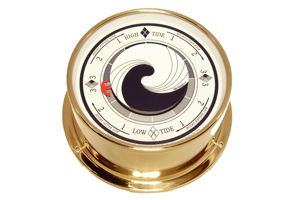 Solid Brass Tide Clock Nautical Weather Instrument
