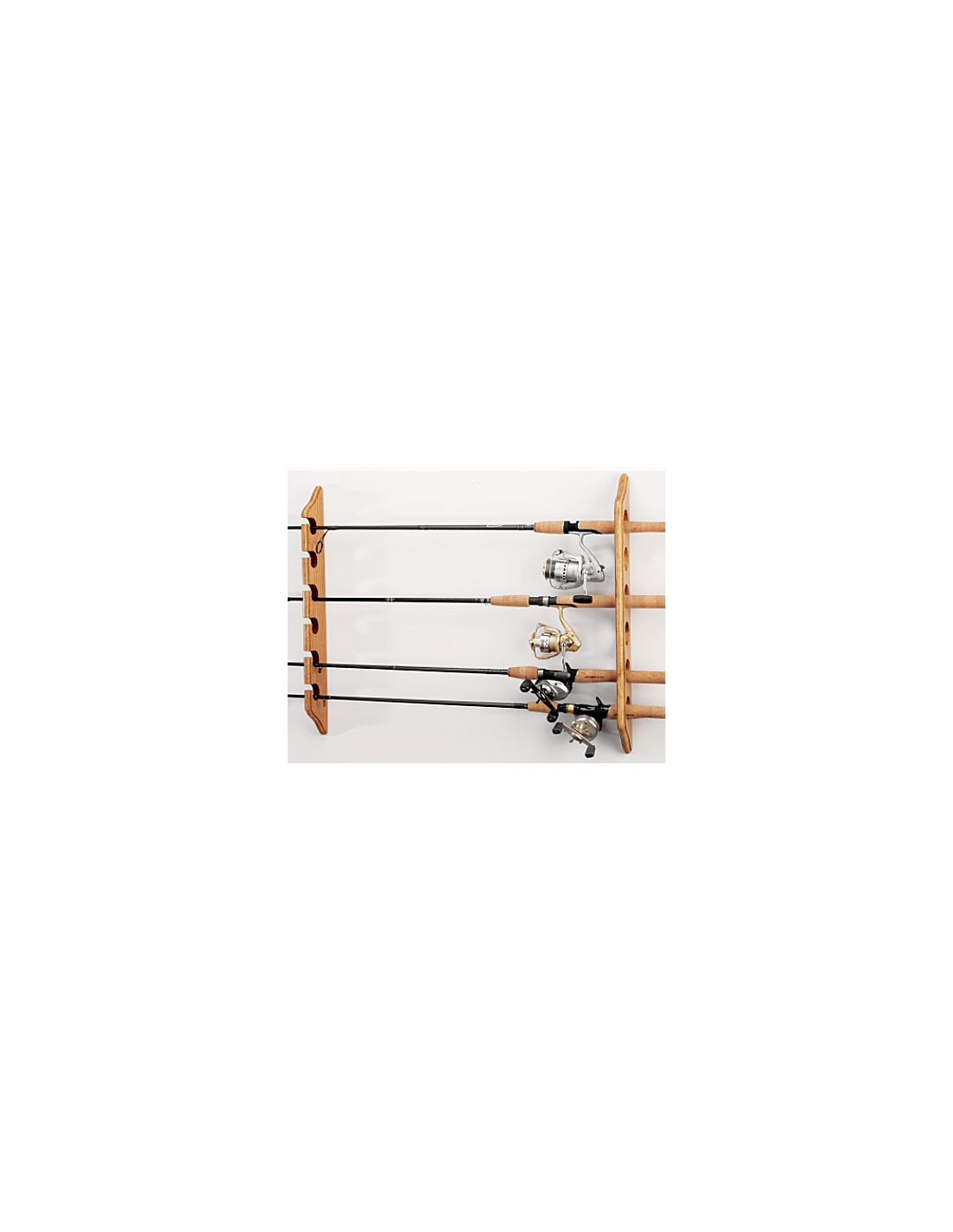 BPS Solid Oak Rod Rack Horizontal