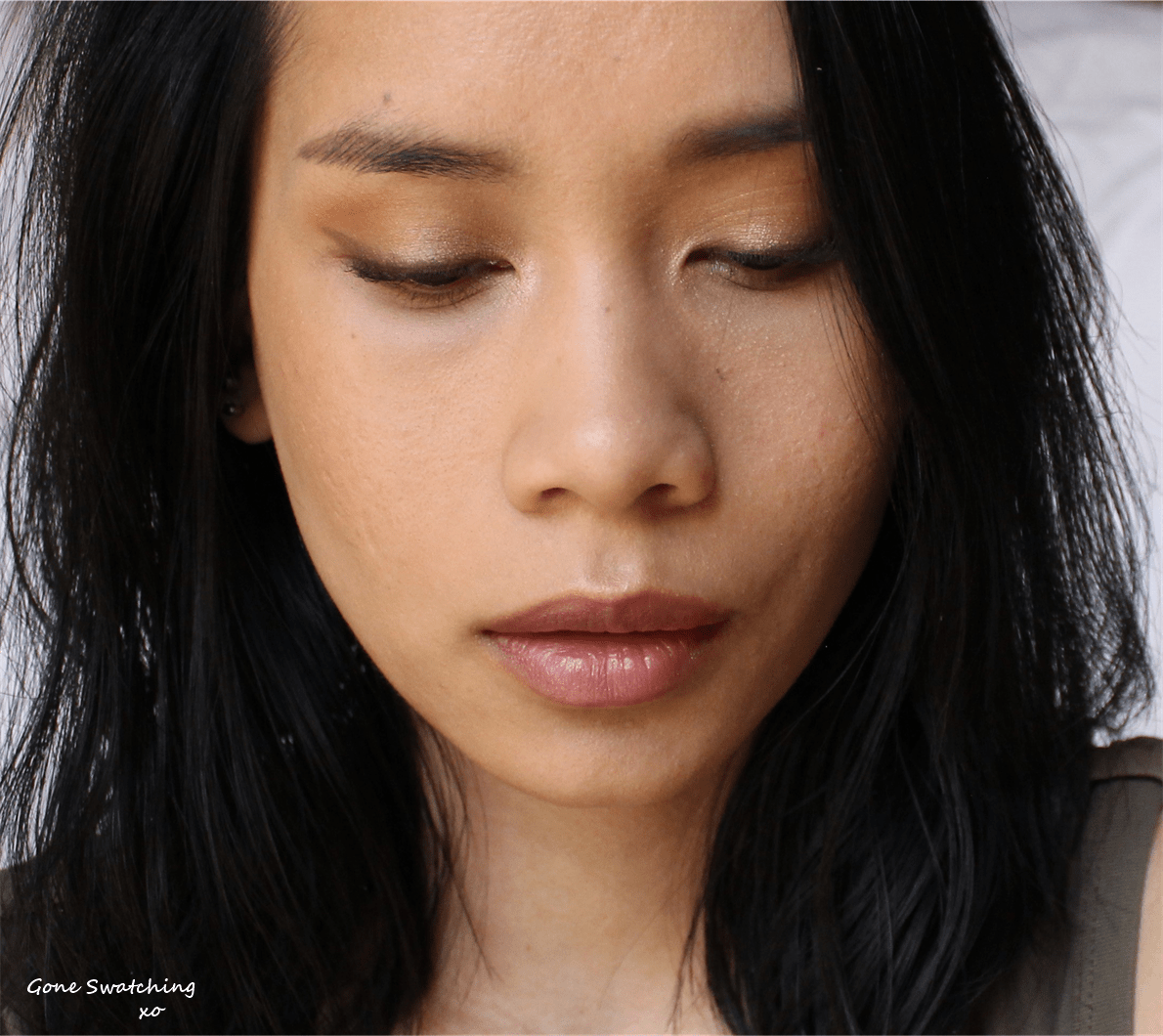 Soft, Bronzed Eyes Makeup Tutorial featuring Ere Perez Gone Swatching xo