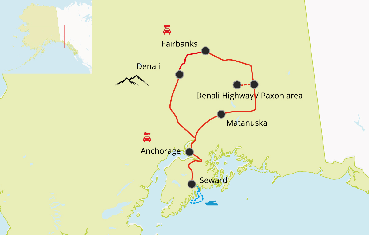 Delta Junction Alaska Map Classic Alaska - Gonorth Alaska