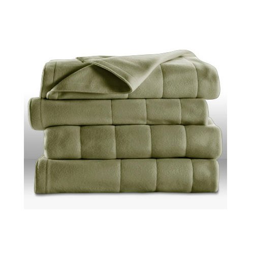 sunbeam slumberrest quilted luxury heated blanket full size ivy green