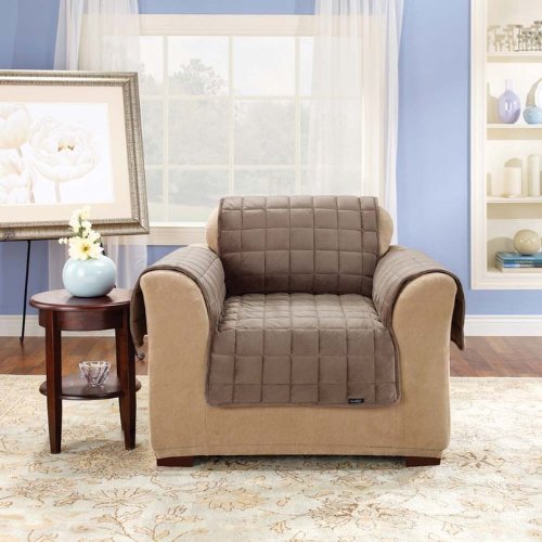 > Soft Suede Comfort Pet Throw Chair Cover pilakensapuluhna