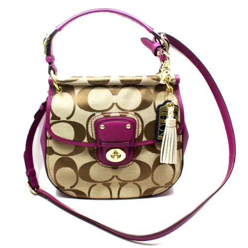 SALE!! Coach Poppy Signature New Willis Handbag/ Crossbody Bag (Khaki