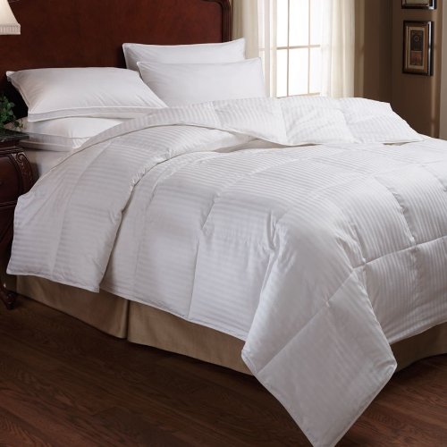 86 X 90 Comforter Size * 260 TC Cotton Stripe Down Alternative Comforter White Queen 86&times;86