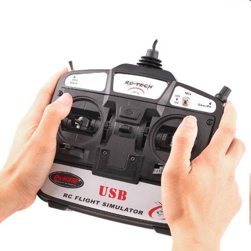 For Sale!! Dynam 6CH 3D USB RC Flight Simulator Controller For Heli Helicopter Airplane Glider