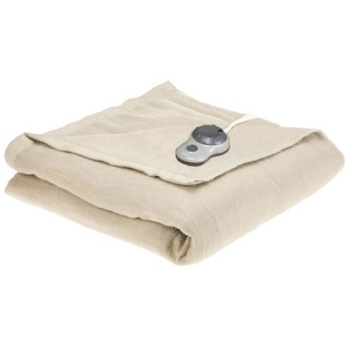 Sunbeam Twin Heated Electric Blanket Imperial Nights, Seashell Off