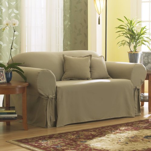 > Lightweight Cotton Loveseat Slipcover Linen pilakensapuluhna