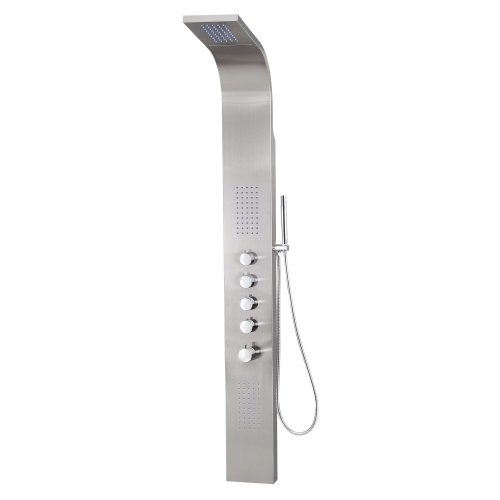 Decor Star 004SS Stainless Steel Rainfall Shower Panel Rain Massage