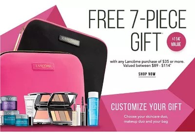Lancôme Bonus Gift with Purchase at Belk Makeup Bonuses