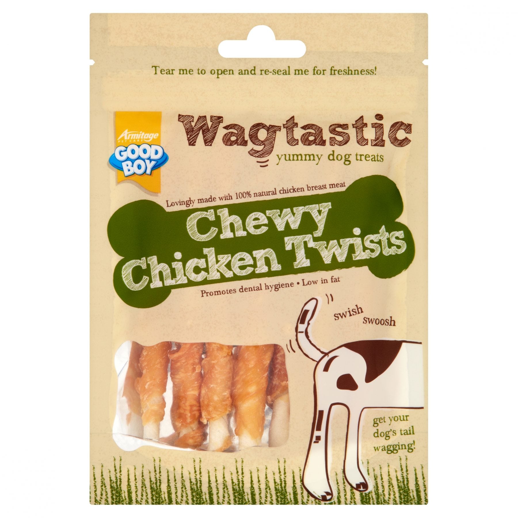 Good Boy Wagtastic Chewy Chicken Twisters Dog Treats 70g Where To