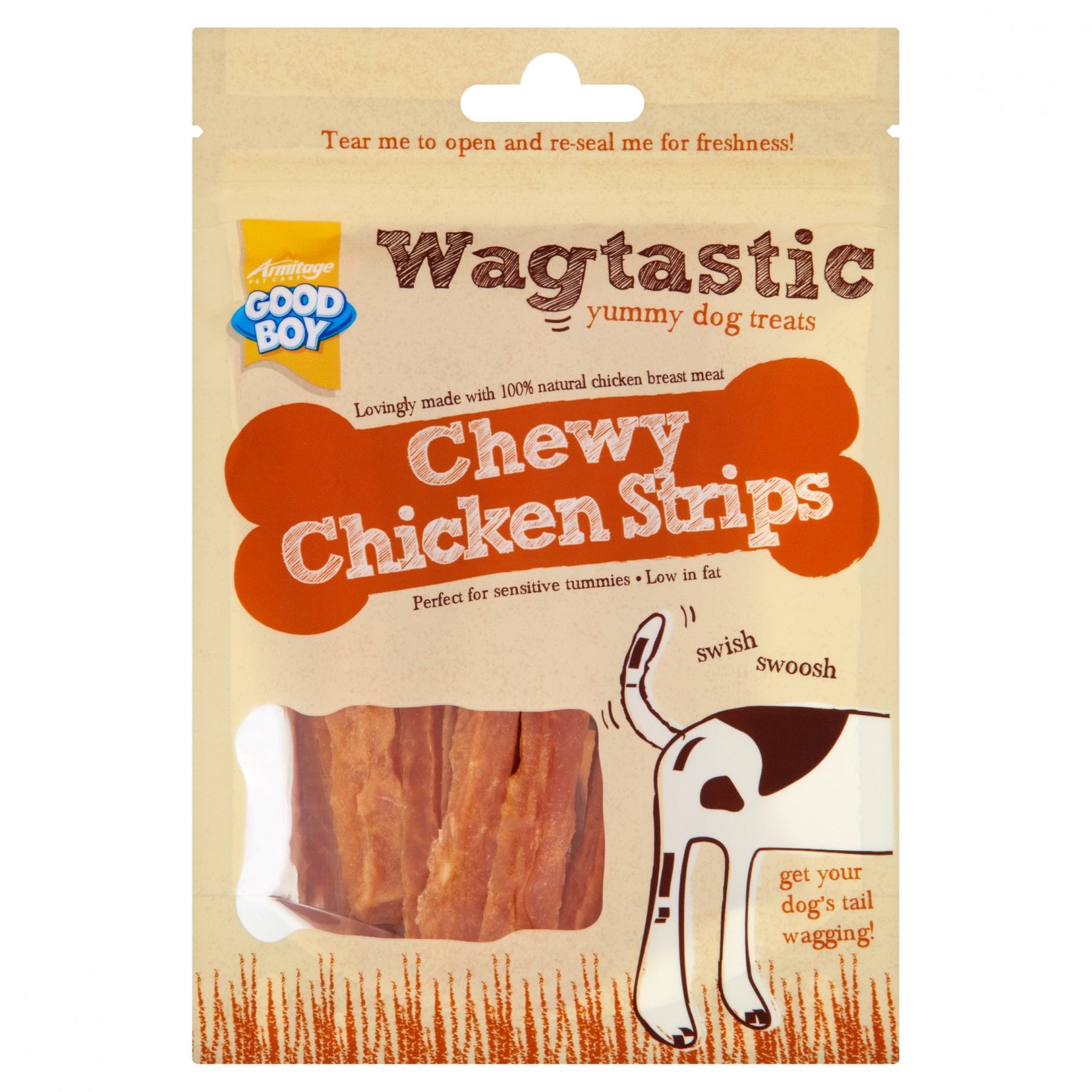 Good Boy Wagtastic Chewy Chicken Strips Dog Treats 80g Where To Find Us Good Boy