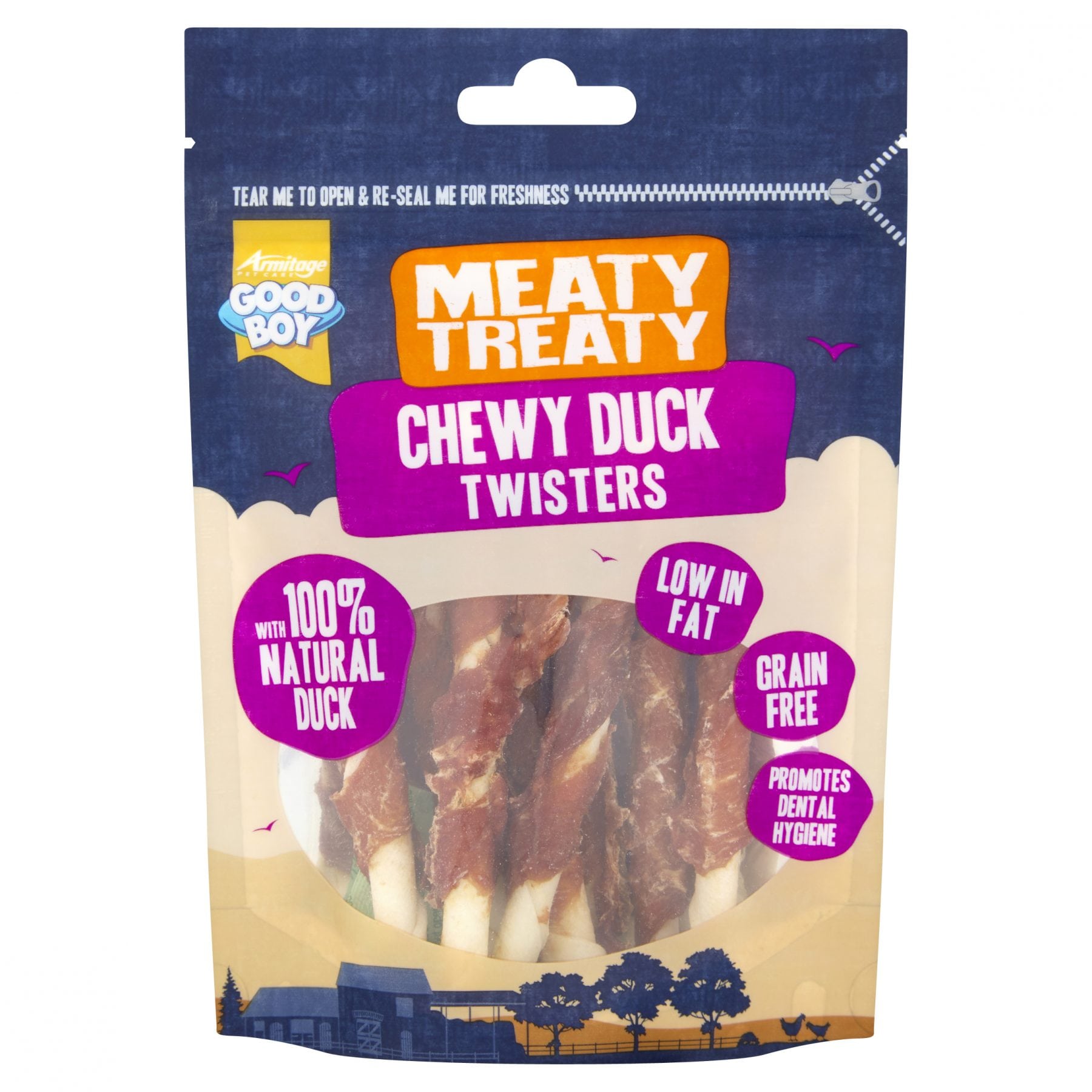 Good Boy Meaty Treaty Chewy Duck Twisters Dog Treats 70g Where To