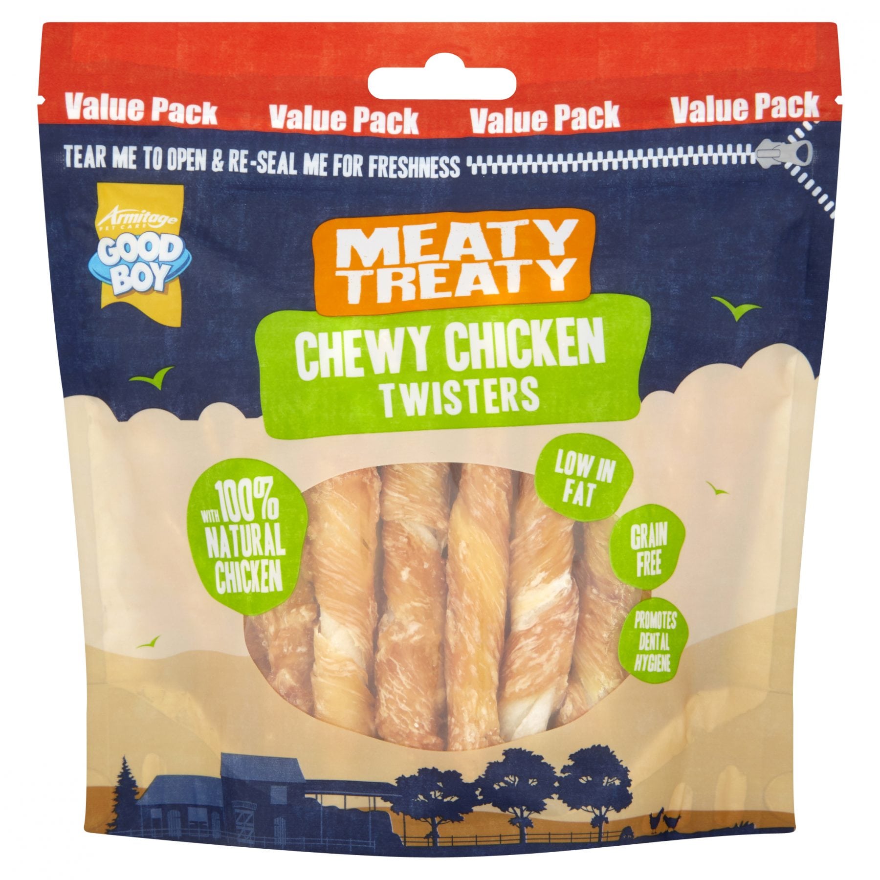 Good Boy Meaty Treaty Chewy Chicken Dog Treats Twisters 250g Where To