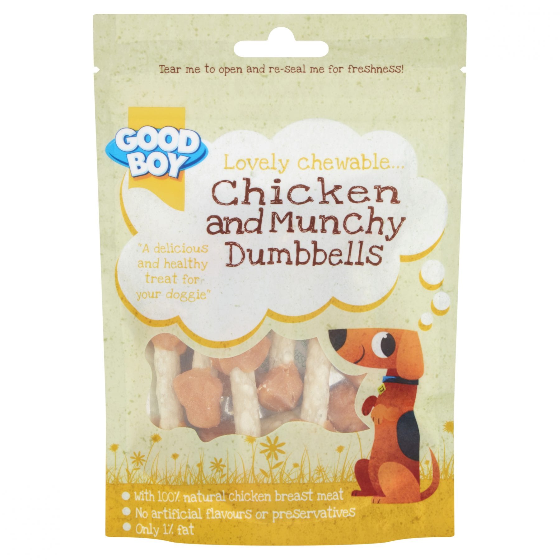 Good Boy Chicken and Munchy Dumbbells Dog Treats 90g Where To Find Us