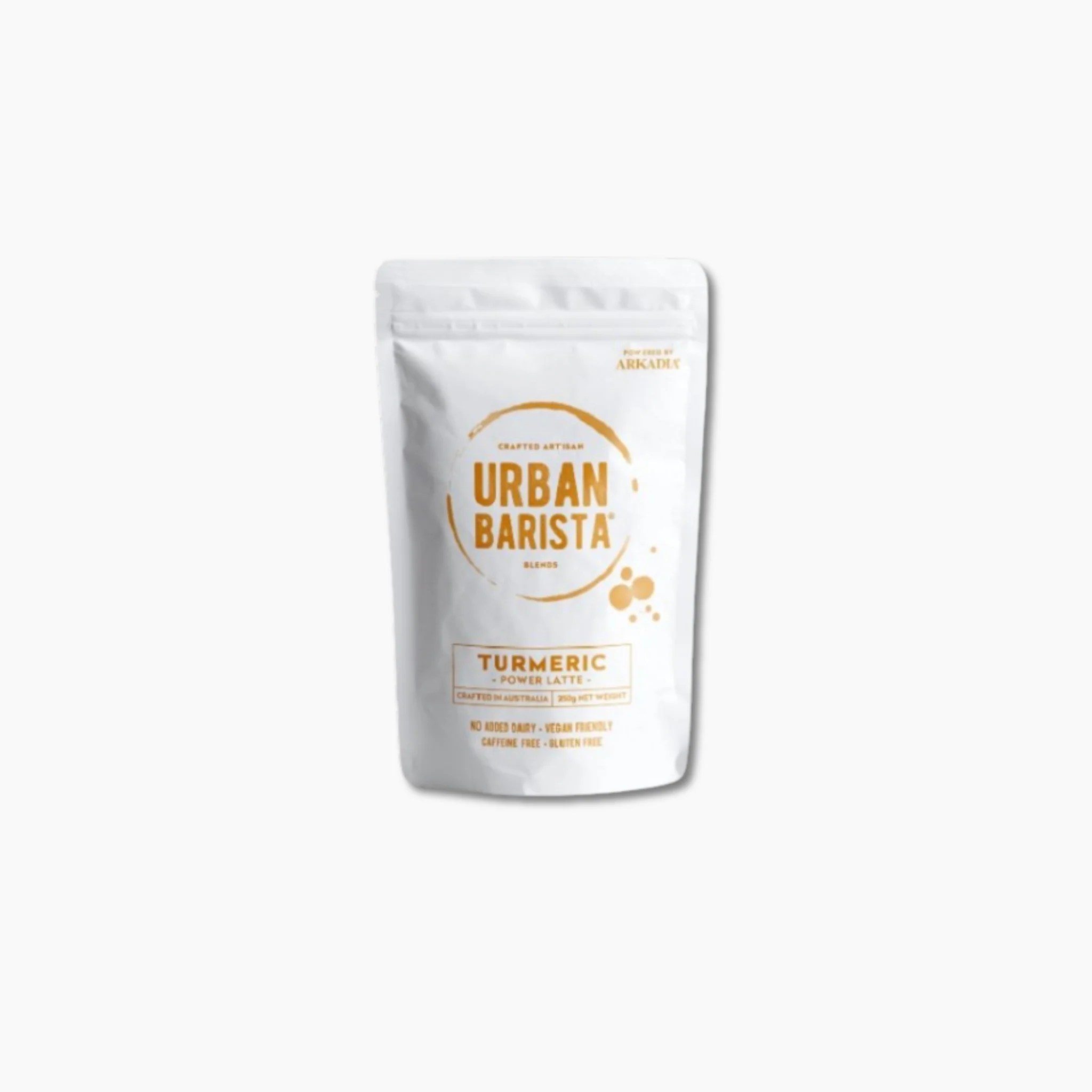Urban Barista Turmeric Latte 250g 10 serves Good Choice Packaging