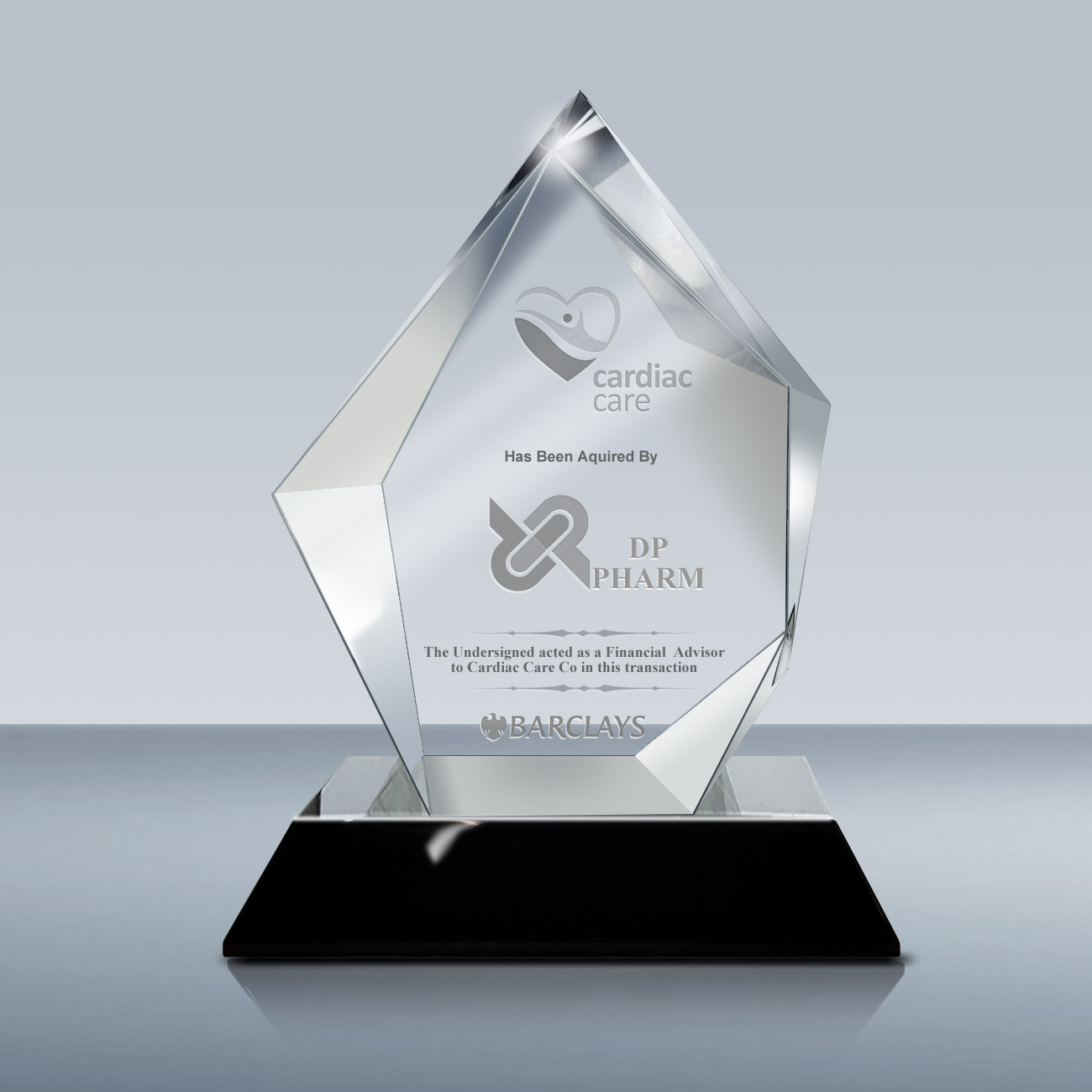Corporate Event Gift 3D Prestige Crystal Award (030) Goodcount 3D