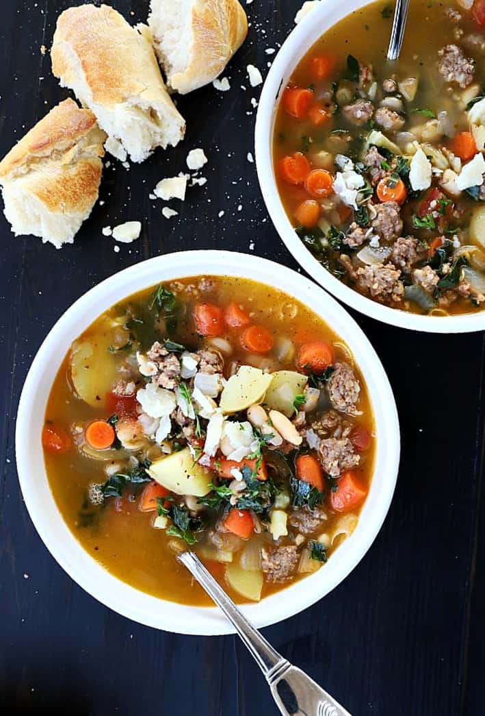 Sausage, Beans and Kale Soup Good Dinner Mom