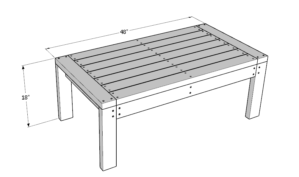 How to build a DIY outdoor wood patio coffee table DIY projects plans