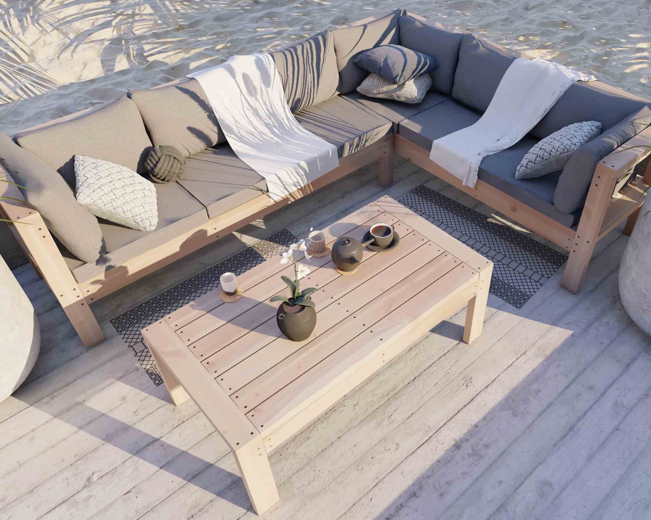 Diy Outdoor Coffee Table Plans Elcho Table