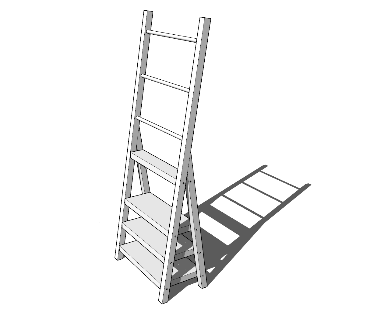 DIY towel rack with shelves DIY projects plans