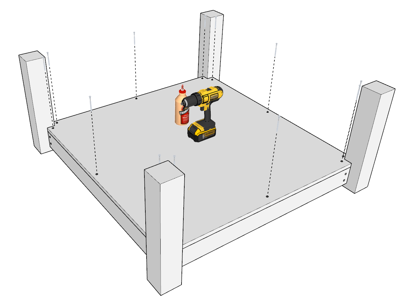 DIY Lego play and storage table system DIY projects plans