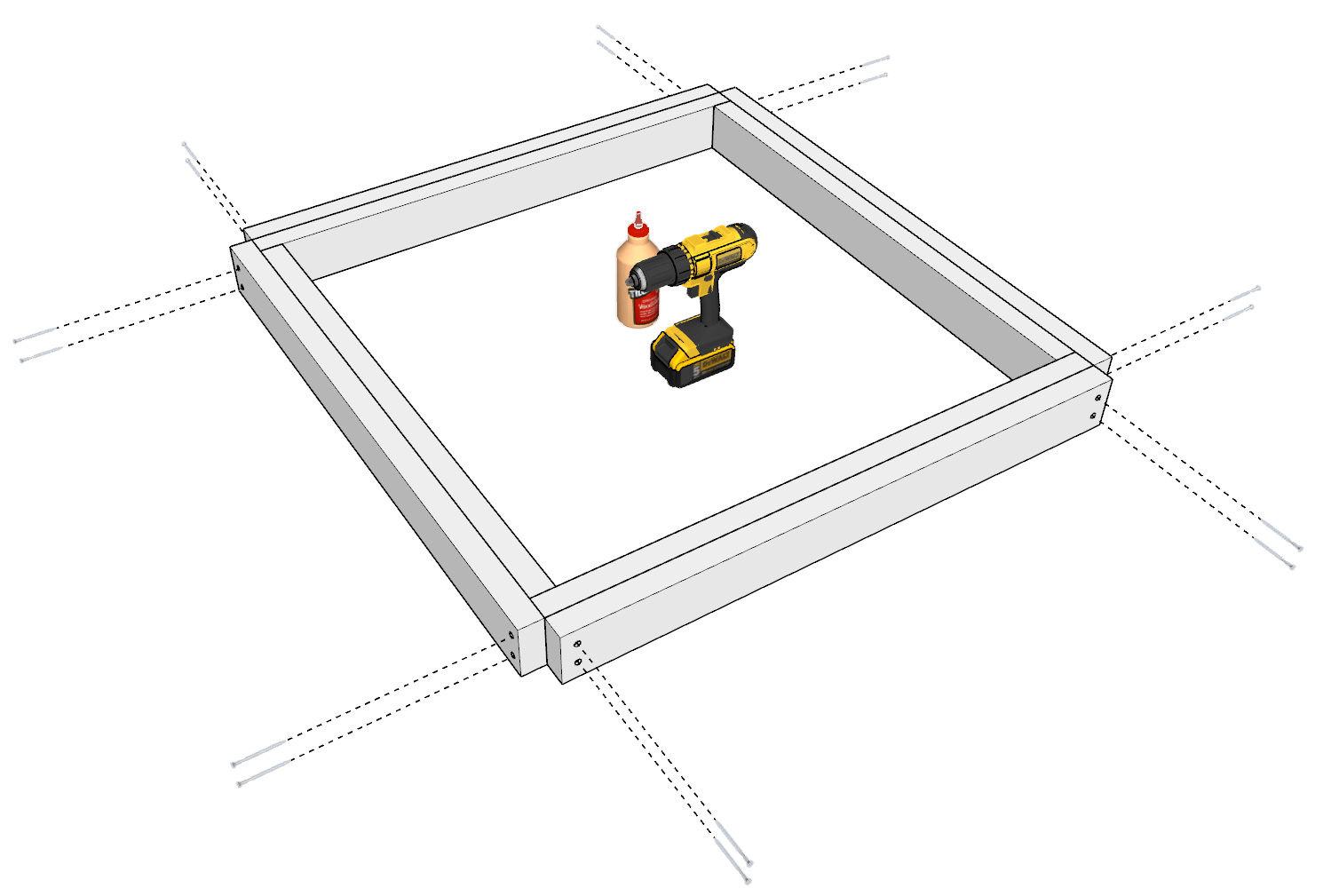 DIY Lego play and storage table system DIY projects plans
