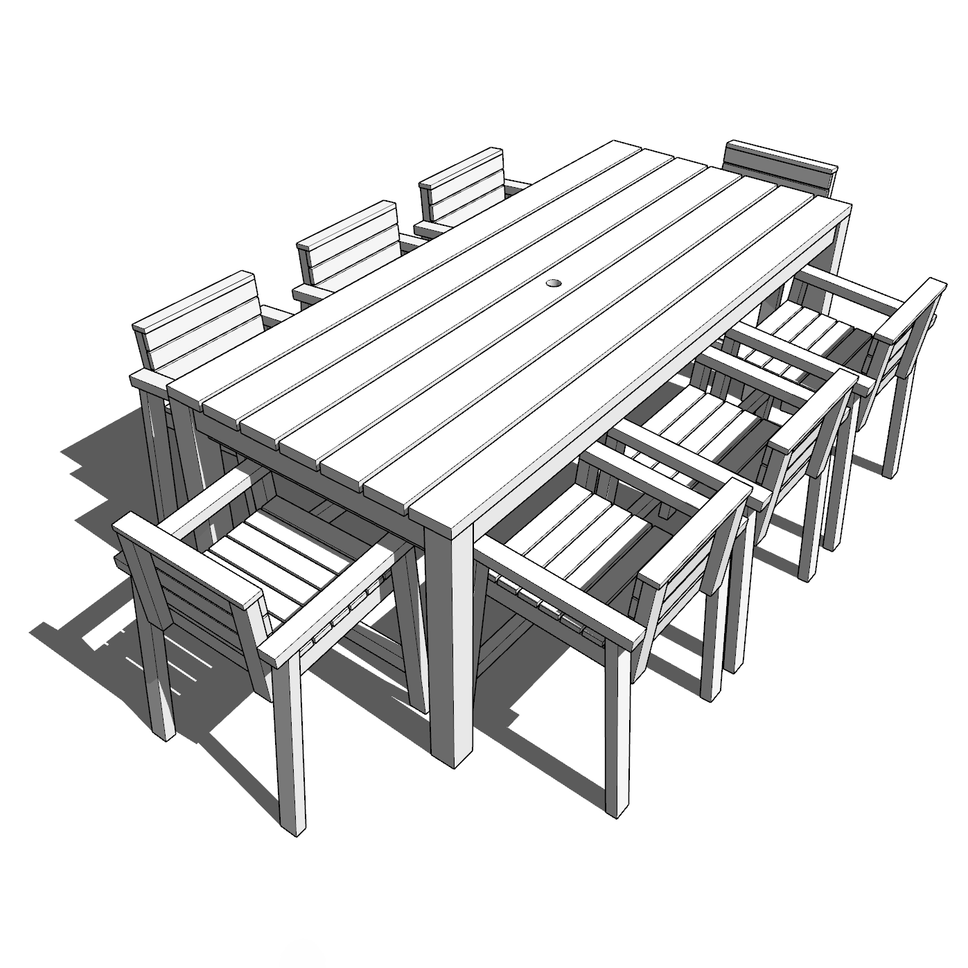 DIY full size counter height outdoor dining table and chair set DIY