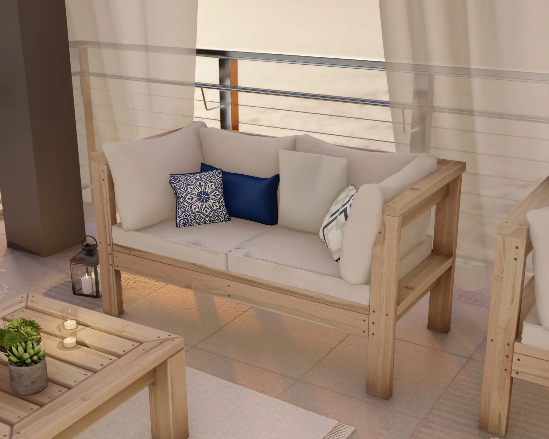 DIY loveseat patio bench plans DIY projects plans