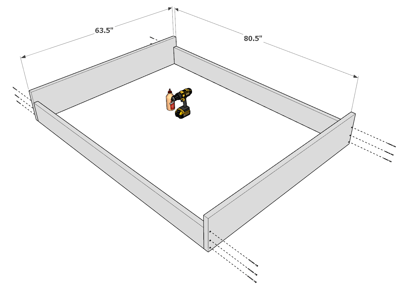 DIY queen bed frame DIY projects plans