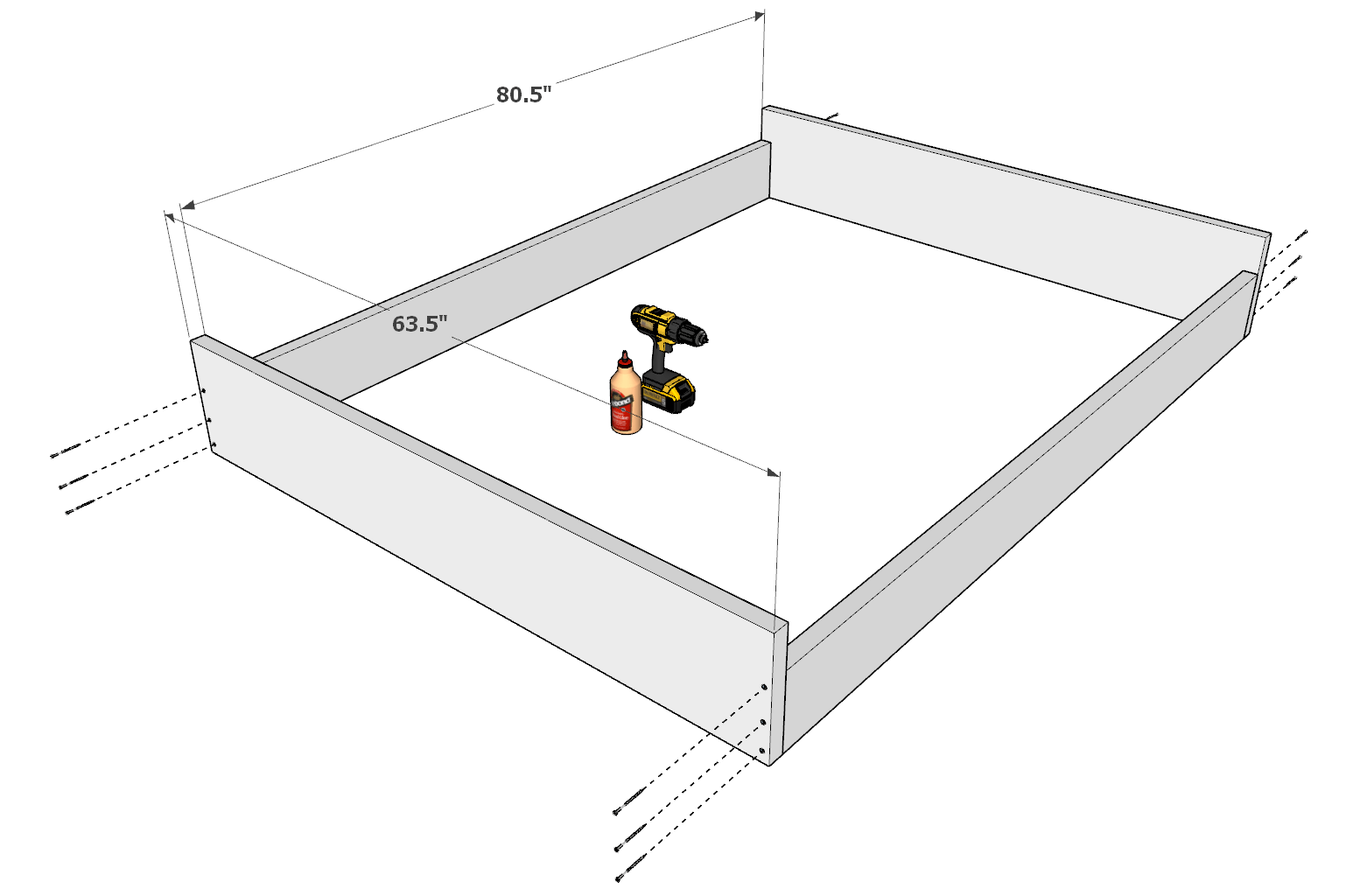 DIY queen bed frame DIY projects plans