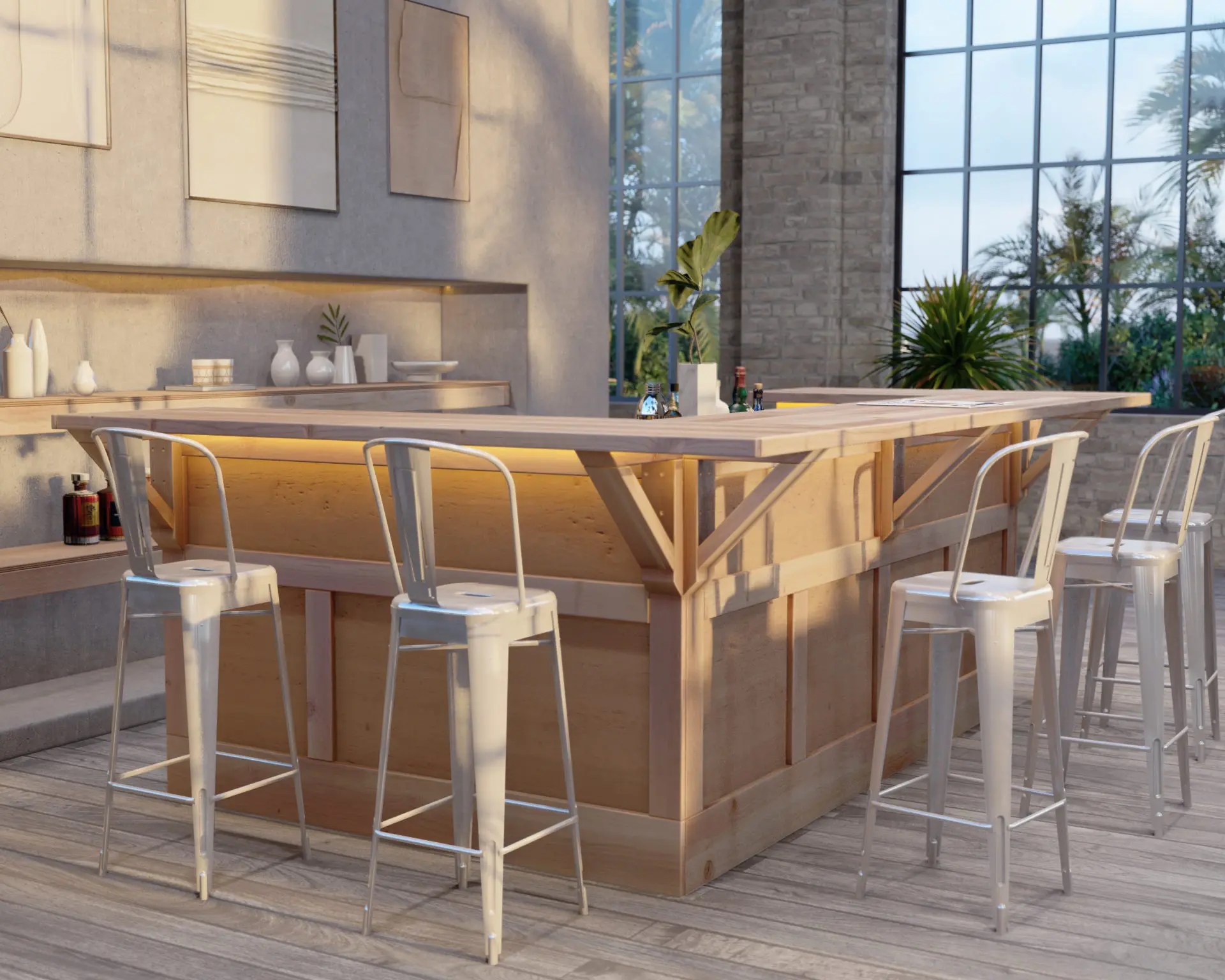 DIY indoor wooden bar plans - DIY projects plans