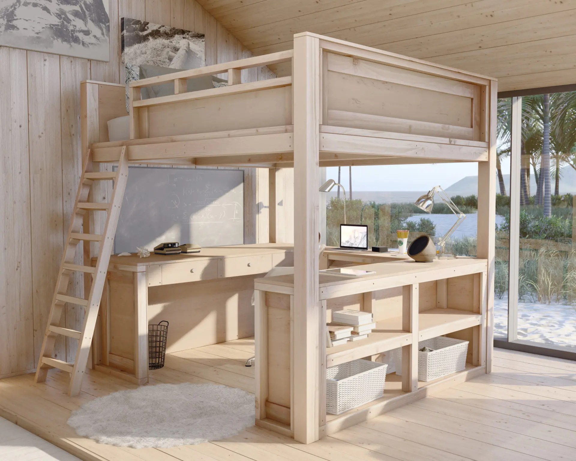DIY sleep & Study full loft bed plans DIY projects plans