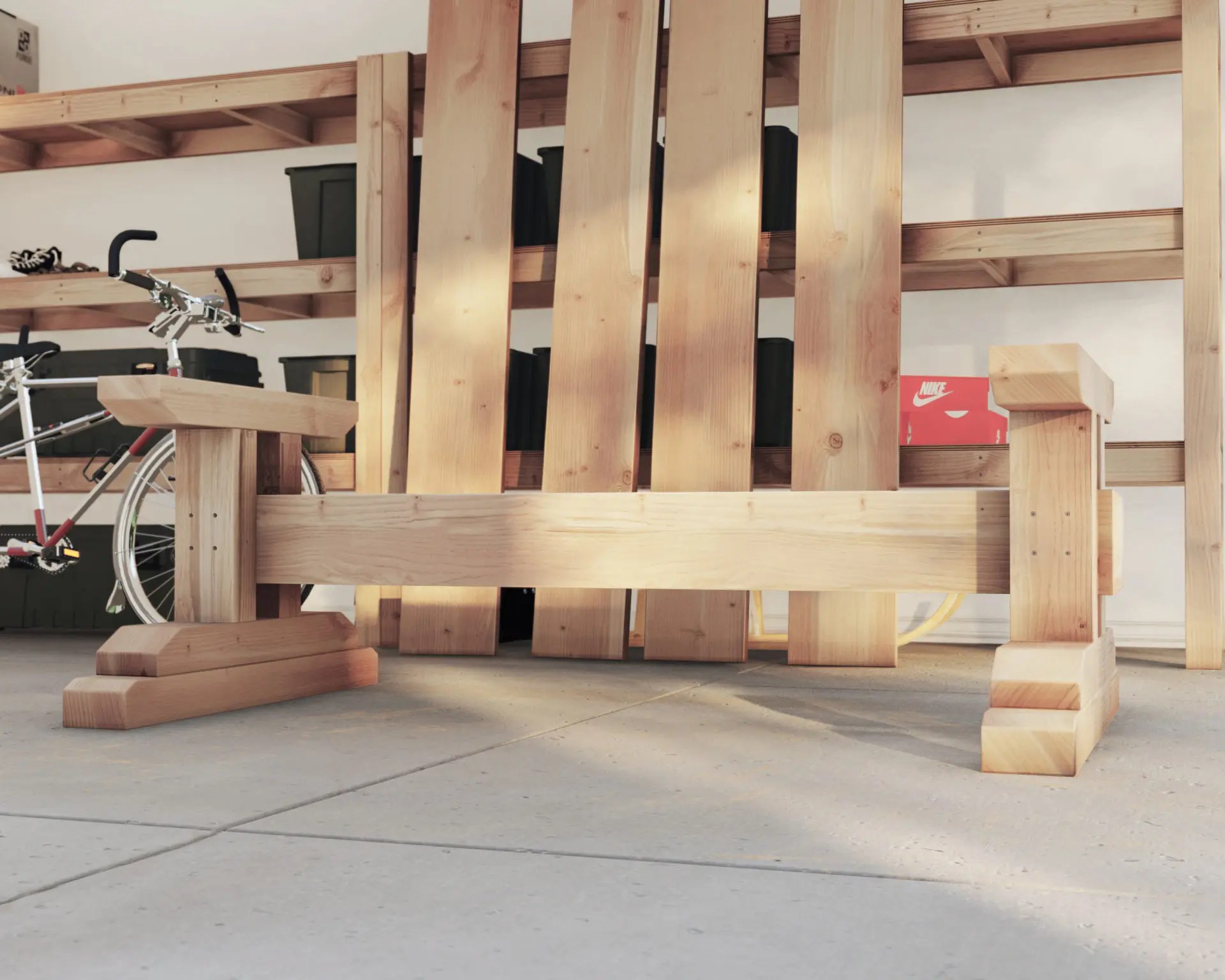 Easy DIY farmhouse table base DIY projects plans