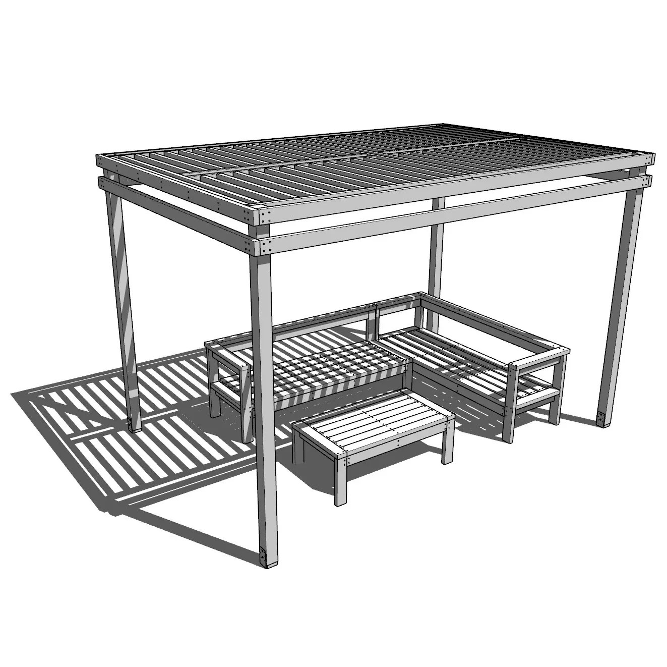 DIY plan patio cover with sectional DIY projects plans