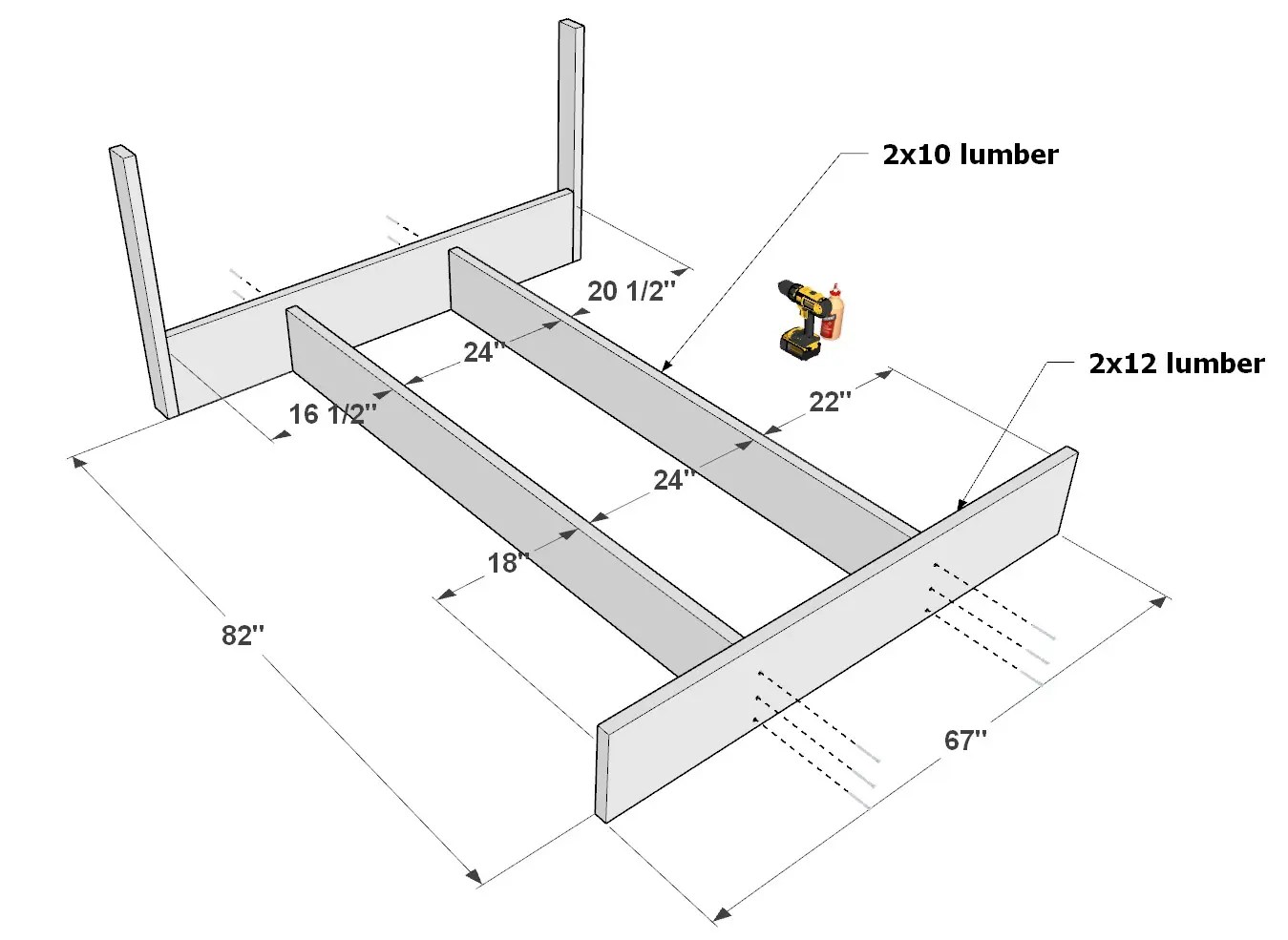 DIY Queen Over Queen Loft Bed Plan Step by Step PDF Guide for Easy Woodworking DIY projects plans