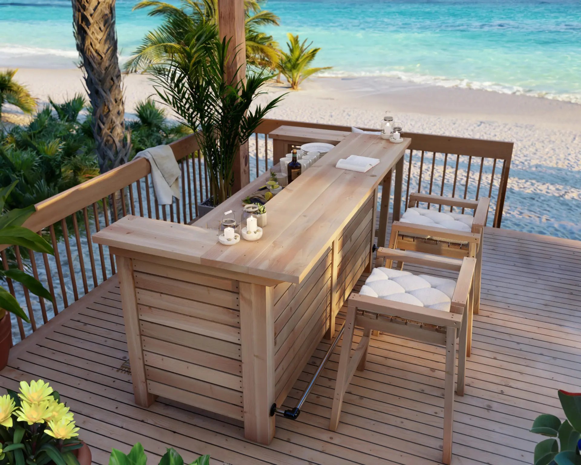 DIY Wooden Outdoor Bar Plan, Digital Download, StepbyStep PDF Guide